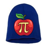 Apple Pie Pi Day Cute Mathematicians Funny Math Gift Cool Gift Short Acrylic Beanie