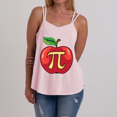 Apple Pie Pi Day Cute Mathematicians Funny Math Gift Cool Gift Women's Strappy Tank