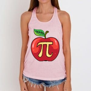 Apple Pie Pi Day Cute Mathematicians Funny Math Gift Cool Gift Women's Knotted Racerback Tank