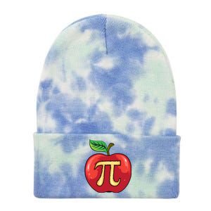 Apple Pie Pi Day Cute Mathematicians Funny Math Gift Cool Gift Tie Dye 12in Knit Beanie