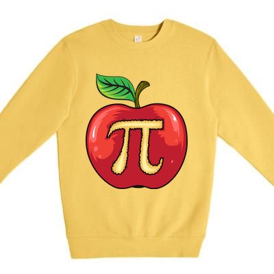 Apple Pie Pi Day Cute Mathematicians Funny Math Gift Premium Crewneck Sweatshirt