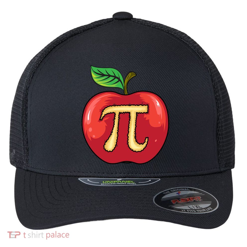 Apple Pie Pi Day Cute Mathematicians Funny Math Gift Flexfit Unipanel Trucker Cap