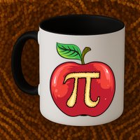 Apple Pie Pi Day Cute Mathematicians Funny Math Gift Mug
