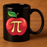 Apple Pie Pi Day Cute Mathematicians Funny Math Gift 11oz C Handle Ceramic Mug