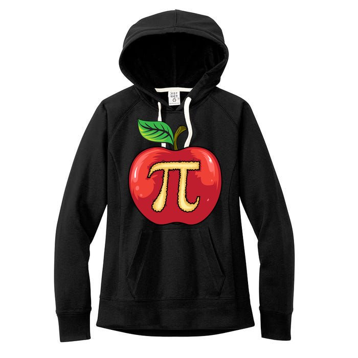 Apple Pie Pi Day Cute Mathematicians Funny Math Gift Women's Fleece Hoodie