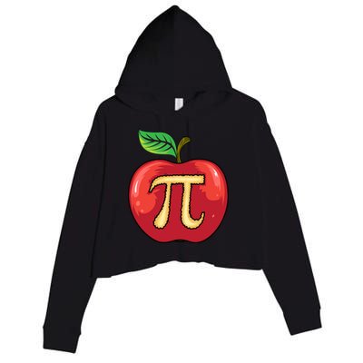 Apple Pie Pi Day Cute Mathematicians Funny Math Gift Crop Fleece Hoodie