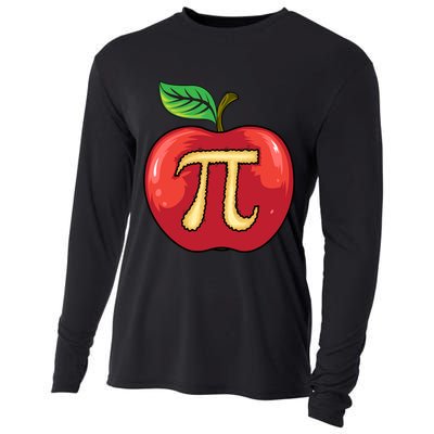 Apple Pie Pi Day Cute Mathematicians Funny Math Gift Cooling Performance Long Sleeve Crew