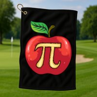 Apple Pie Pi Day Cute Mathematicians Funny Math Gift Golf Towel