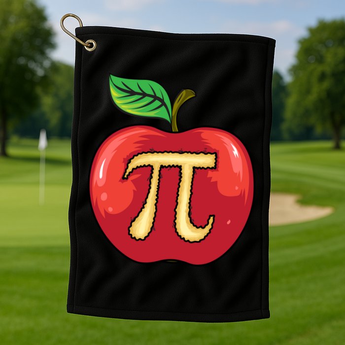 Apple Pie Pi Day Cute Mathematicians Funny Math Gift Golf Towel