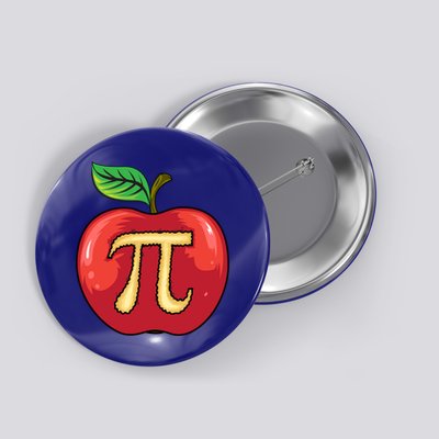 Apple Pie Pi Day Cute Mathematicians Funny Math Gift Button