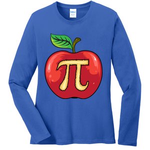 Apple Pie Pi Day Cute Mathematicians Funny Math Gift Ladies Long Sleeve Shirt