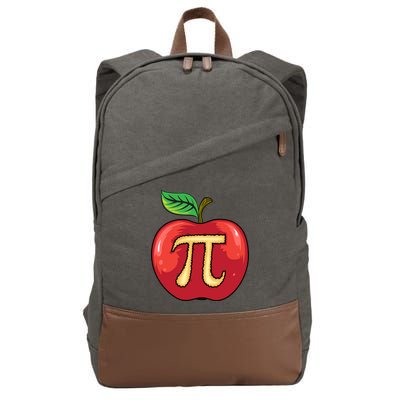 Apple Pie Pi Day Cute Mathematicians Funny Math Gift Cotton Canvas Backpack