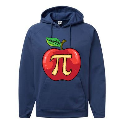 Apple Pie Pi Day Cute Mathematicians Funny Math Gift Performance Fleece Hoodie