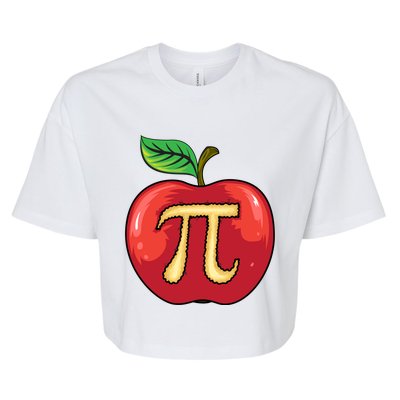 Apple Pie Pi Day Cute Mathematicians Funny Math Gift Bella+Canvas Jersey Crop Tee