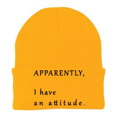 Apparently I Have An Attitude  Knit Cap Winter Beanie