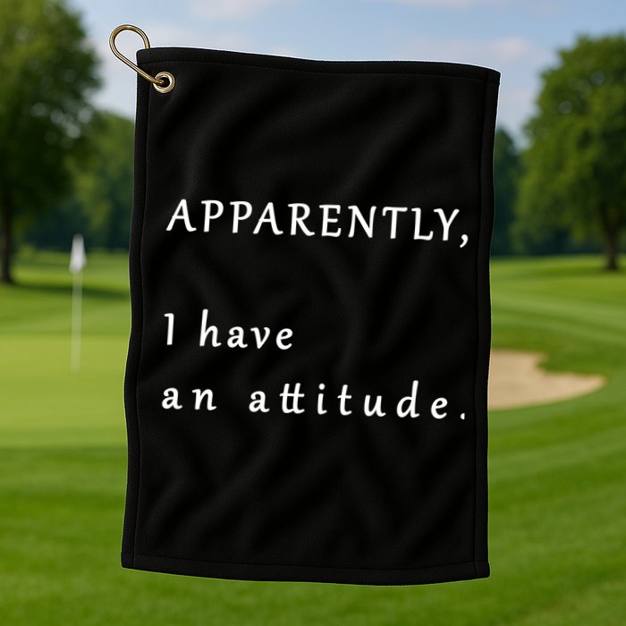 Apparently I Have An Attitude  Golf Towel