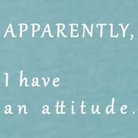 Apparently I Have An Attitude  Sueded Cloud Jersey T-Shirt