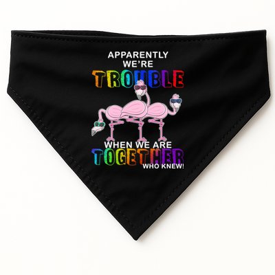 Apparently We're Trouble When We Are Together USA-Made Doggie Bandana