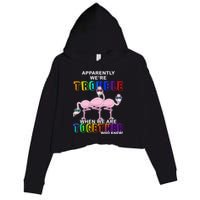 Apparently We're Trouble When We Are Together Crop Fleece Hoodie