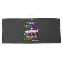 Apparently We're Trouble When We Are Together Large Microfiber Waffle Golf Towel