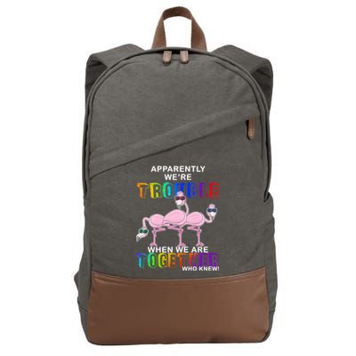 Apparently We're Trouble When We Are Together Cotton Canvas Backpack
