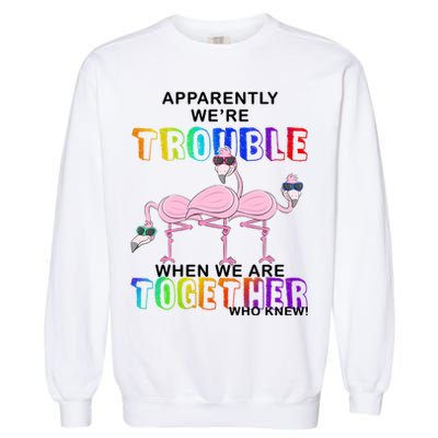 Apparently We're Trouble When We Are Together Garment-Dyed Sweatshirt