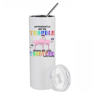 Apparently We're Trouble When We Are Together Stainless Steel Tumbler