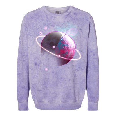 Apple Nebula Space Planet Colorblast Crewneck Sweatshirt