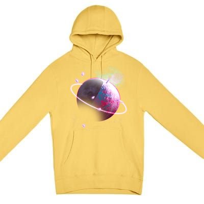 Apple Nebula Space Planet Premium Pullover Hoodie