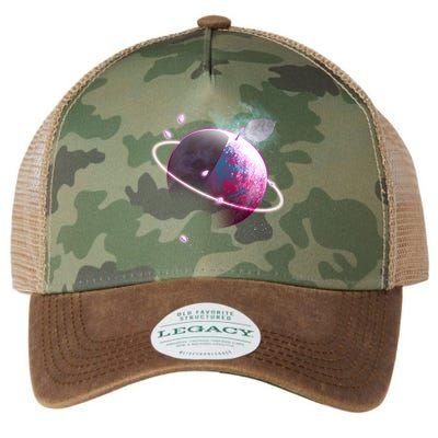 Apple Nebula Space Planet Legacy Tie Dye Trucker Hat