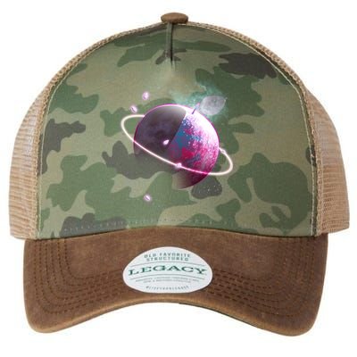 Apple Nebula Space Planet Legacy Tie Dye Trucker Hat