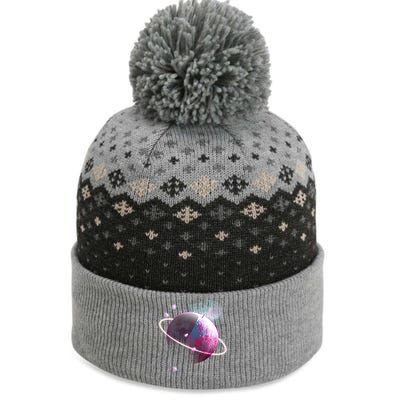 Apple Nebula Space Planet The Baniff Cuffed Pom Beanie