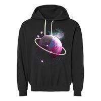 Apple Nebula Space Planet Garment-Dyed Fleece Hoodie