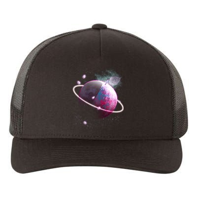 Apple Nebula Space Planet Yupoong Adult 5-Panel Trucker Hat