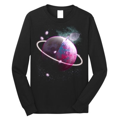 Apple Nebula Space Planet Long Sleeve Shirt