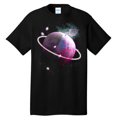 Apple Nebula Space Planet Tall T-Shirt