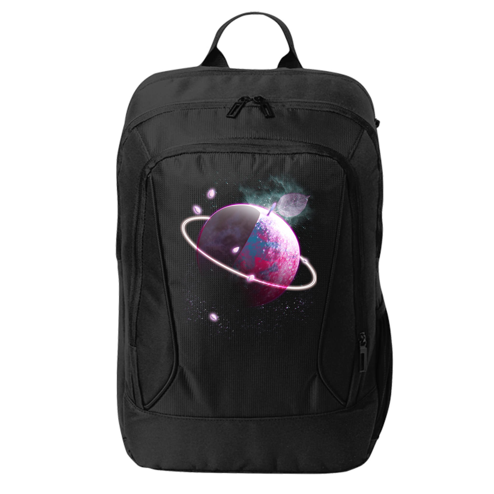 Apple Nebula Space Planet City Backpack