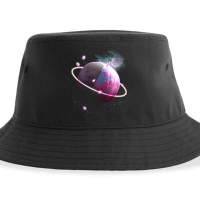 Apple Nebula Space Planet Sustainable Bucket Hat