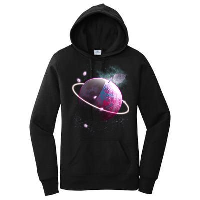 Apple Nebula Space Planet Women's Pullover Hoodie
