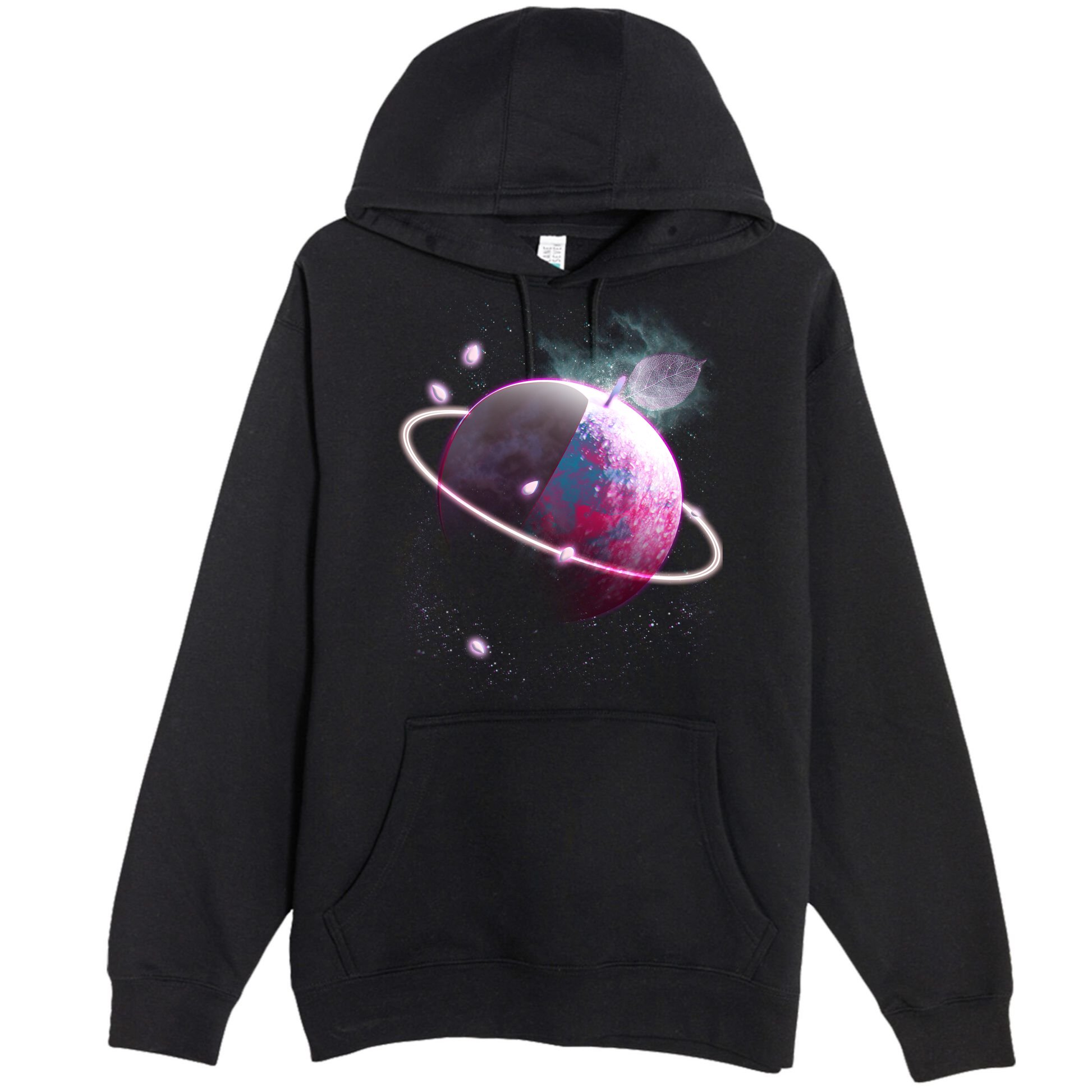 Apple Nebula Space Planet Premium Pullover Hoodie