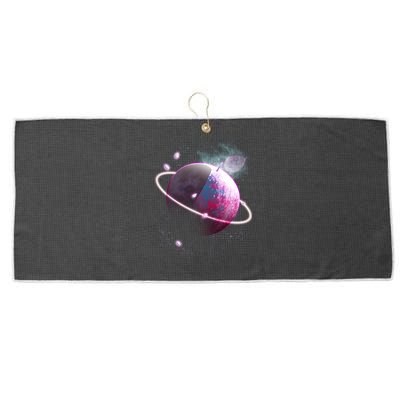 Apple Nebula Space Planet Large Microfiber Waffle Golf Towel