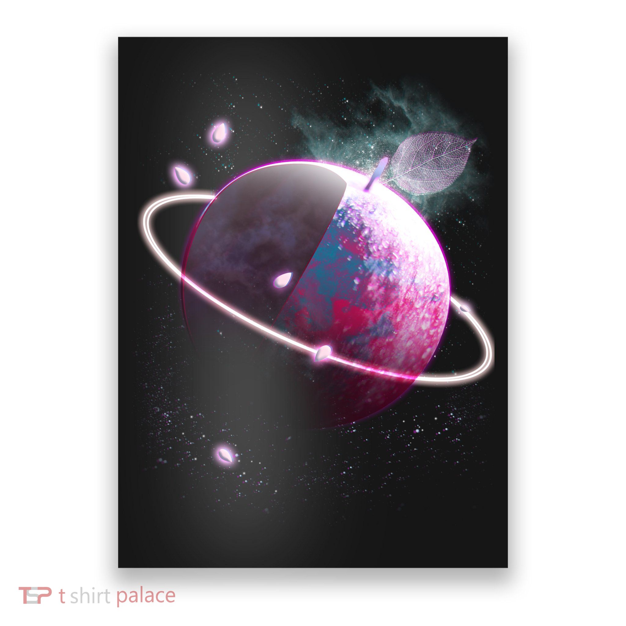 Apple Nebula Space Planet Poster