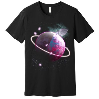 Apple Nebula Space Planet Premium T-Shirt
