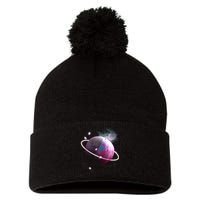Apple Nebula Space Planet Pom Pom 12in Knit Beanie