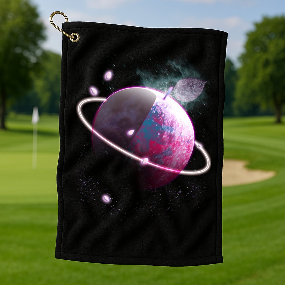 Apple Nebula Space Planet Golf Towel