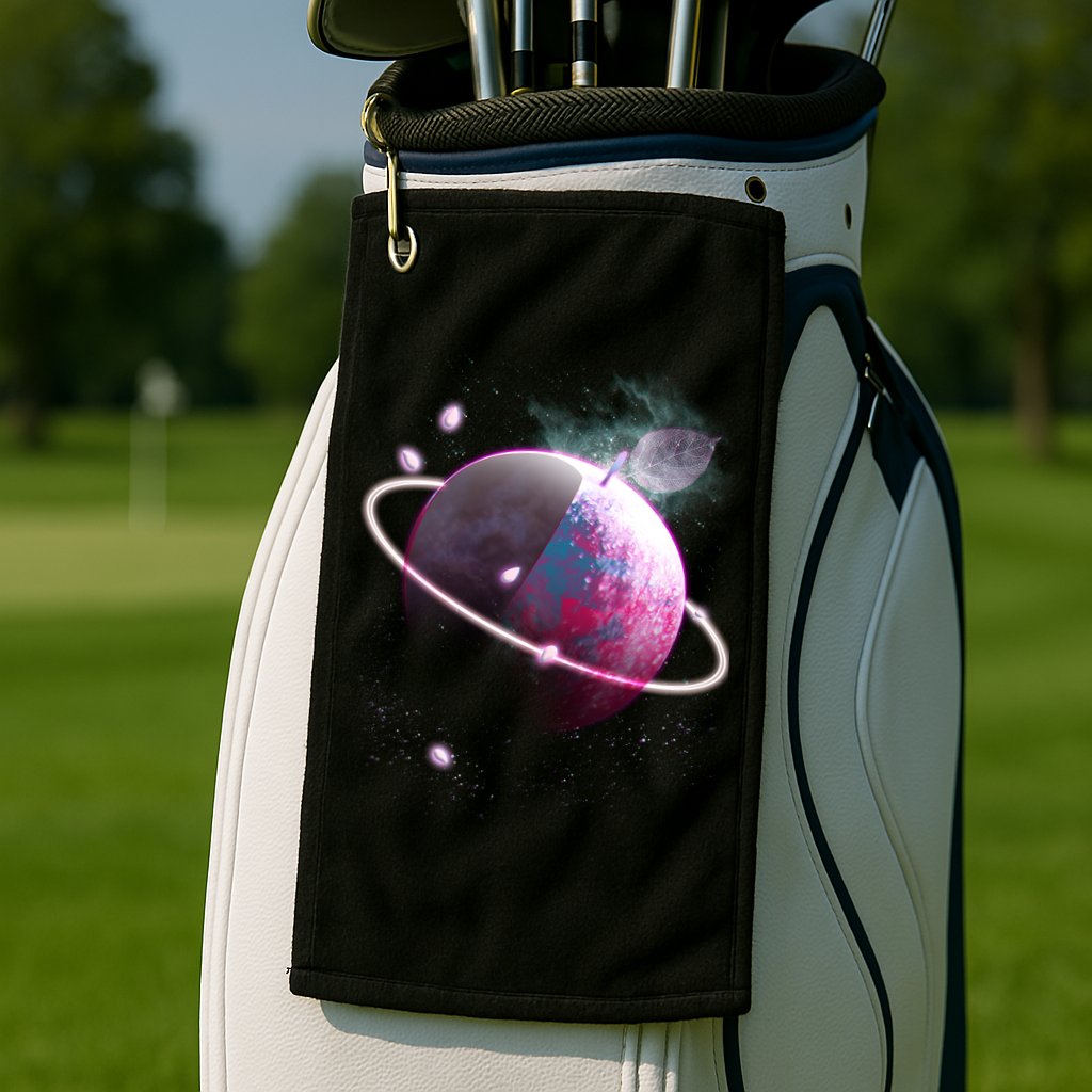 Apple Nebula Space Planet Golf Towel