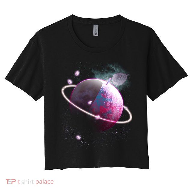 Apple Nebula Space Planet Crop Top