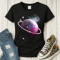 Apple Nebula Space Planet Womens T-Shirt