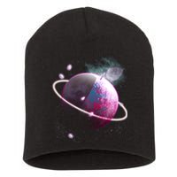 Apple Nebula Space Planet Short Acrylic Beanie