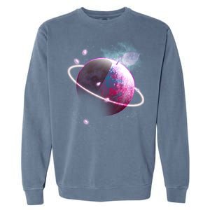 Apple Nebula Space Planet Garment-Dyed Sweatshirt